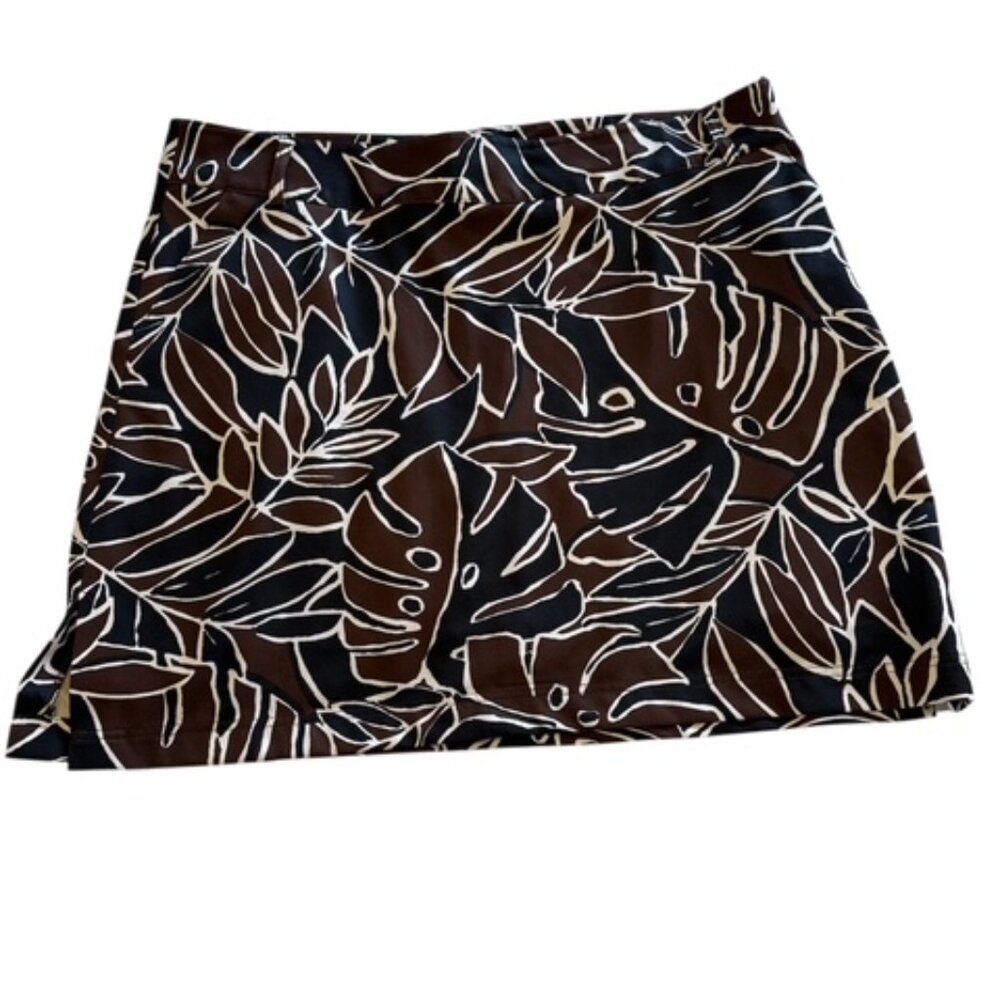 Sport Haley Sz 14 Women's Brown Black Tropical Golf Tennis Pickleball Skort